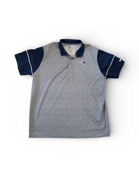 NFL Men's On Field Apparel New England Patriots Navy Blue Polo Shirt Size XXL